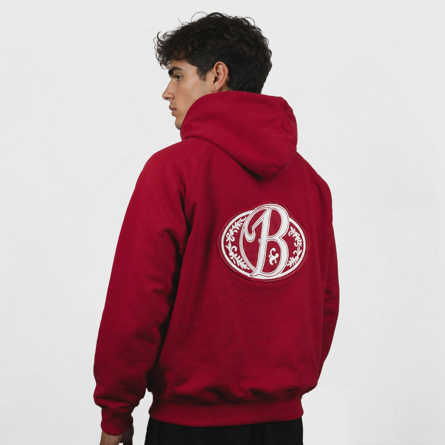 Hoodie red big logo 3D - BO COLLECTION ®