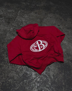Hoodie red big logo 3D - BO COLLECTION ®