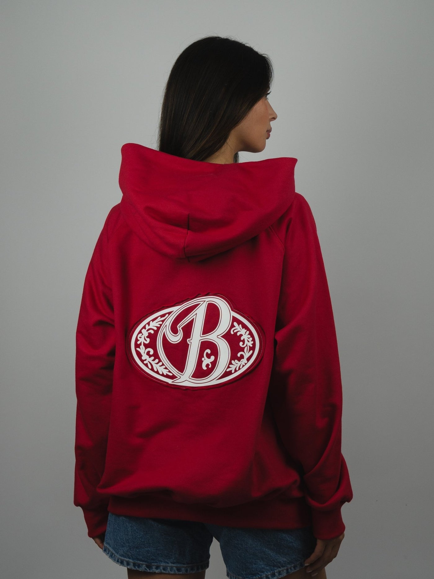 Hoodie red big logo 3D - BO COLLECTION ®