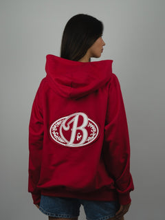 Hoodie red big logo 3D - BO COLLECTION ®