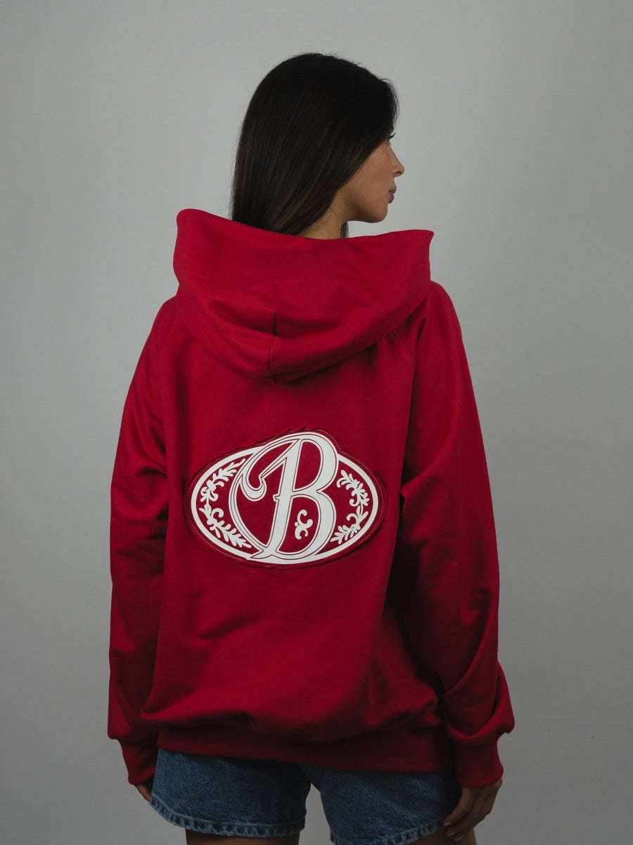 Hoodie red big logo 3D - BO COLLECTION ®