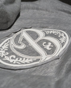 Hoodie soft grey big logo 3D - BO COLLECTION ®