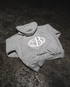 Hoodie soft grey big logo 3D - BO COLLECTION ®