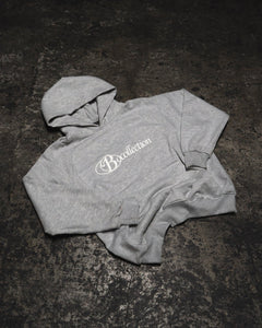 Hoodie soft grey big logo 3D - BO COLLECTION ®