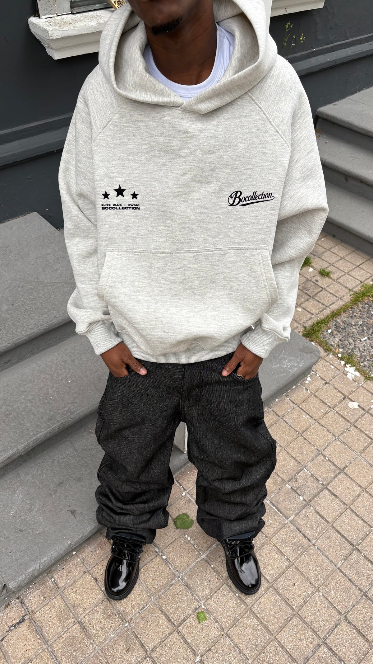 ELITE WORLDWIDE GREY HOODIE