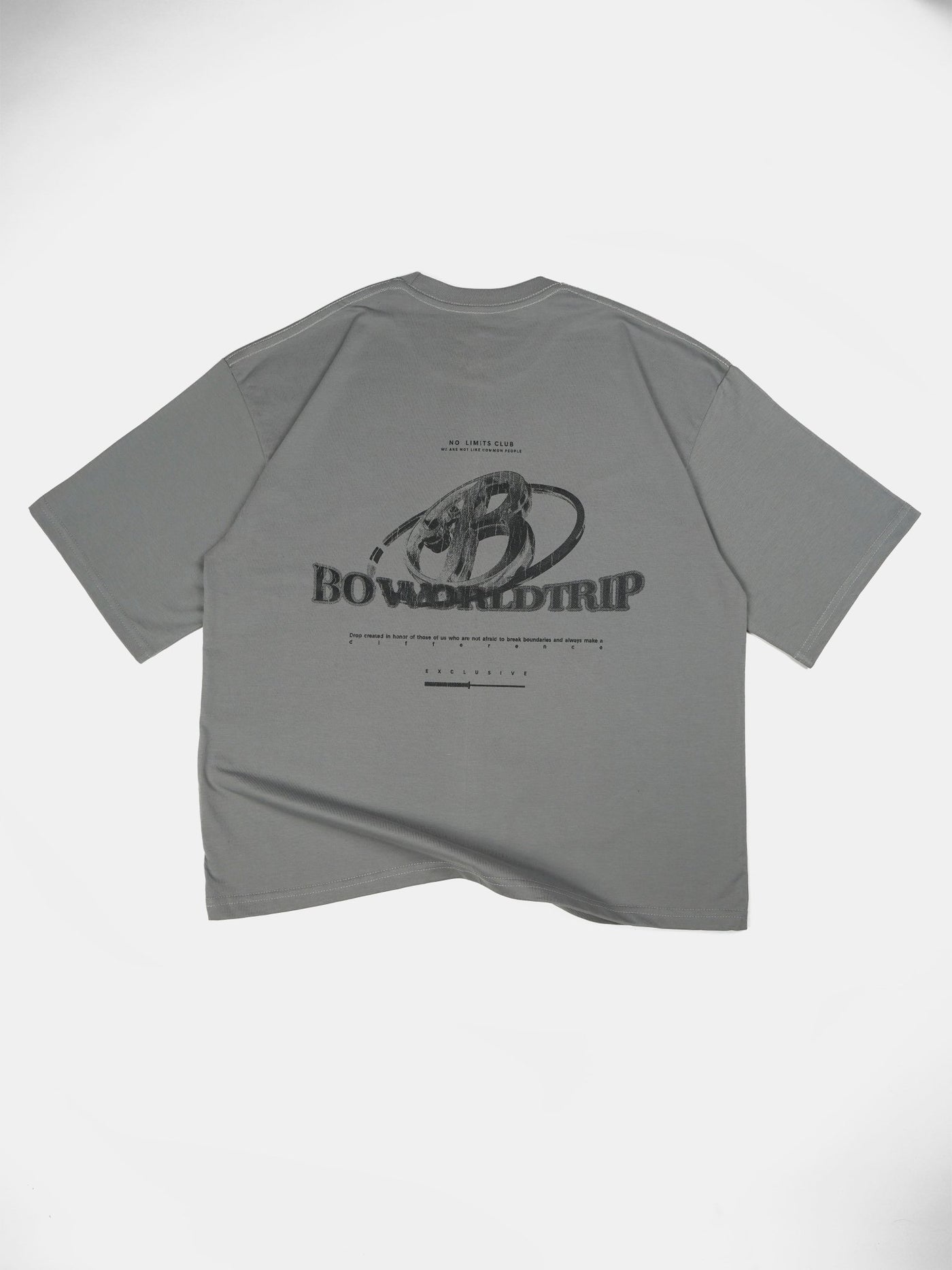 Polera gris logo 3D worldtrip - BO COLLECTION ®