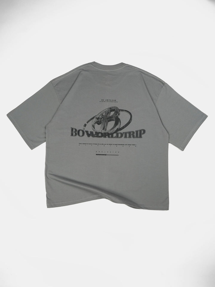 Polera gris logo 3D worldtrip - BO COLLECTION ®