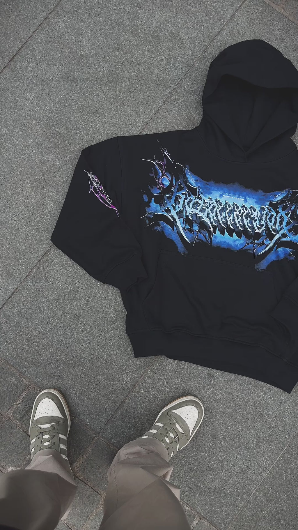 Hoodie Luxury class chrome blue special edition