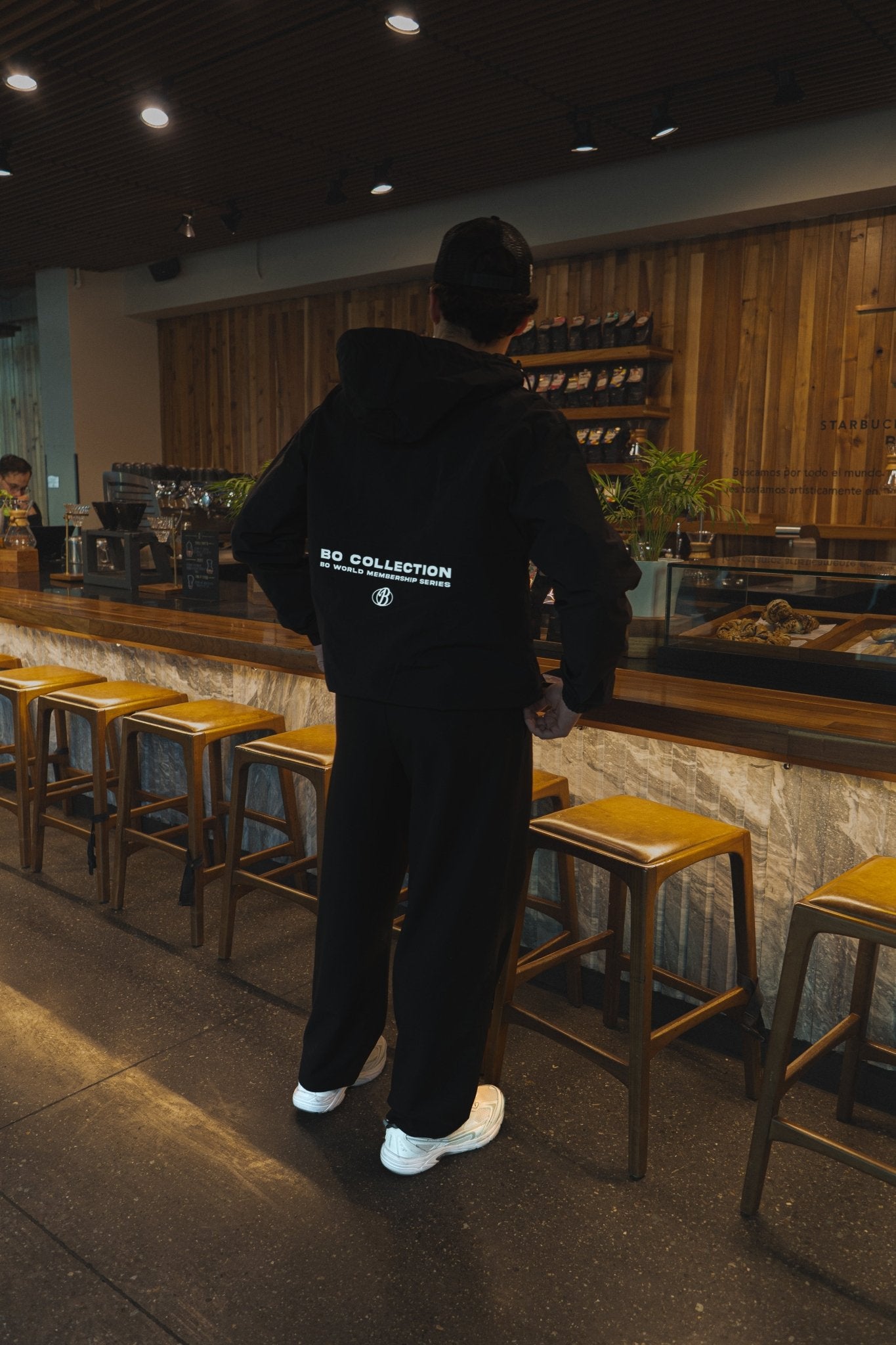 Windbreaker jacket black Bo exclusive edition - Membership club series - BO COLLECTION ®