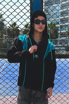 Windbreaker jacket Bo blue colors - Luxury class series - BO COLLECTION ®