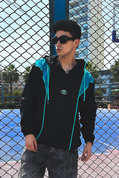 Windbreaker jacket Bo blue colors - Luxury class series - BO COLLECTION ®