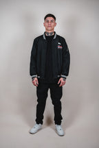 Bomber jacket - Red light no prohibitions black - AMS DISTRICT SEASON
